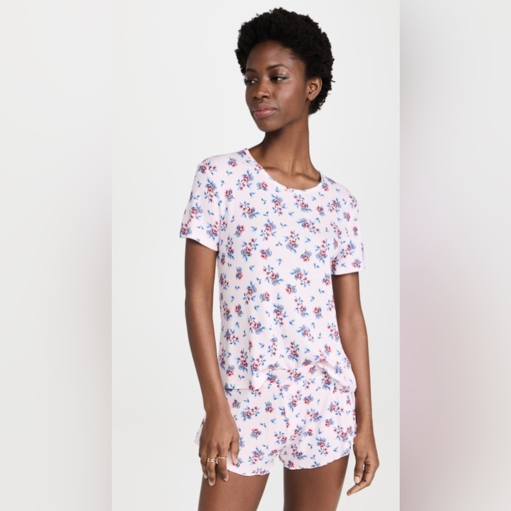 NWT Revolve Plush Micro Waffle Floral PJ Set